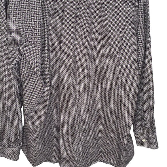 Cinch Mens LS Button Up Dress Shirt Purple White Diamond Sz XXL Western Rodeo - Picture 6 of 10